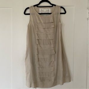 Vintage beige silk dress